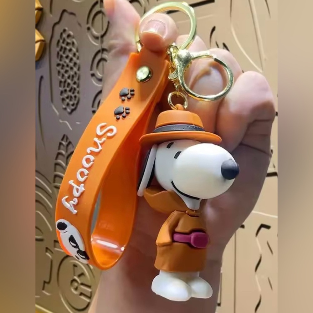 Snoopy / Miniso Keychain with Orange Strap